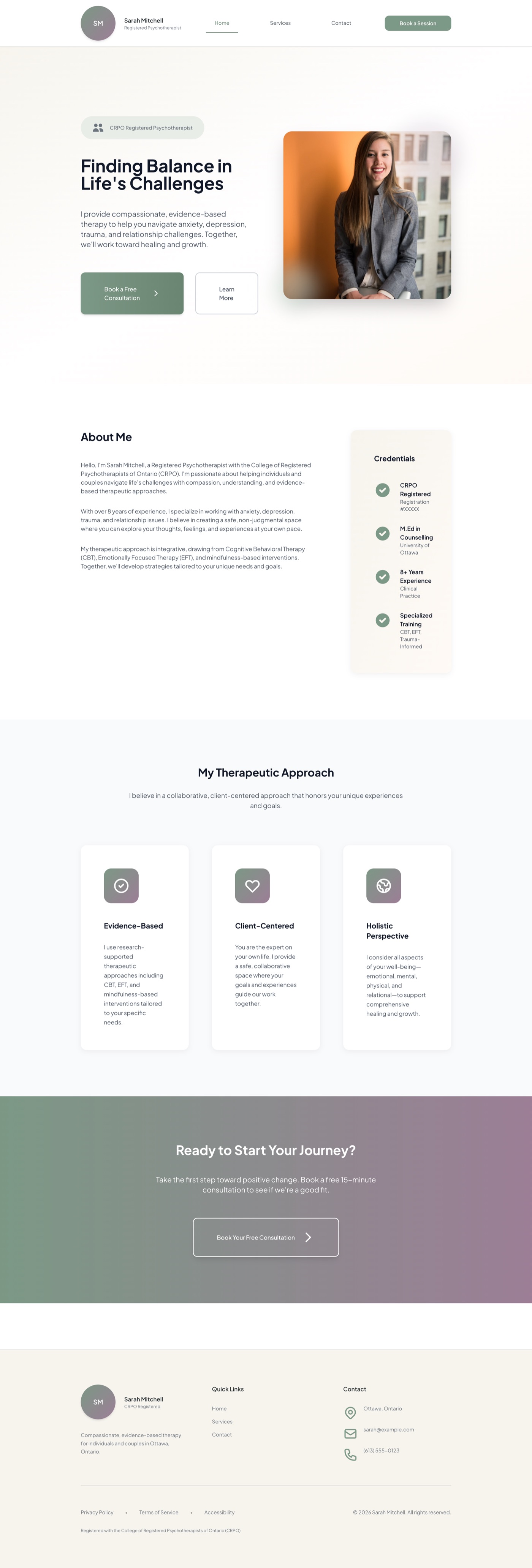 Screenshot of Starter Site demo site